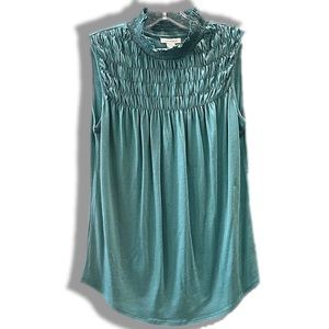 SUNDANCE- Turquoise Sleeveless, High Neck Top - Never Worn-